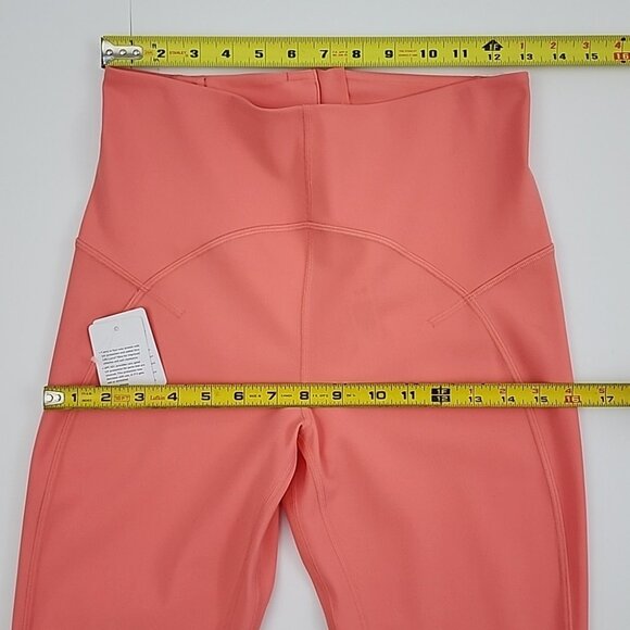 Lululemon Back-Zip High-Rise Paddle Tight 28" Raspberry Cream Size 10 - Picture 16 of 16